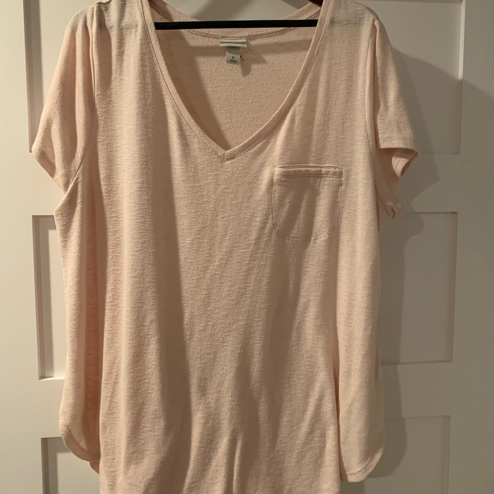 Blush Colored Pocket Tee